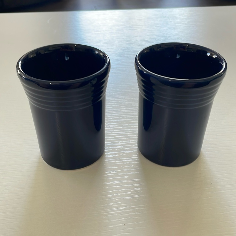 Cobalt blue fiesta juice glasses